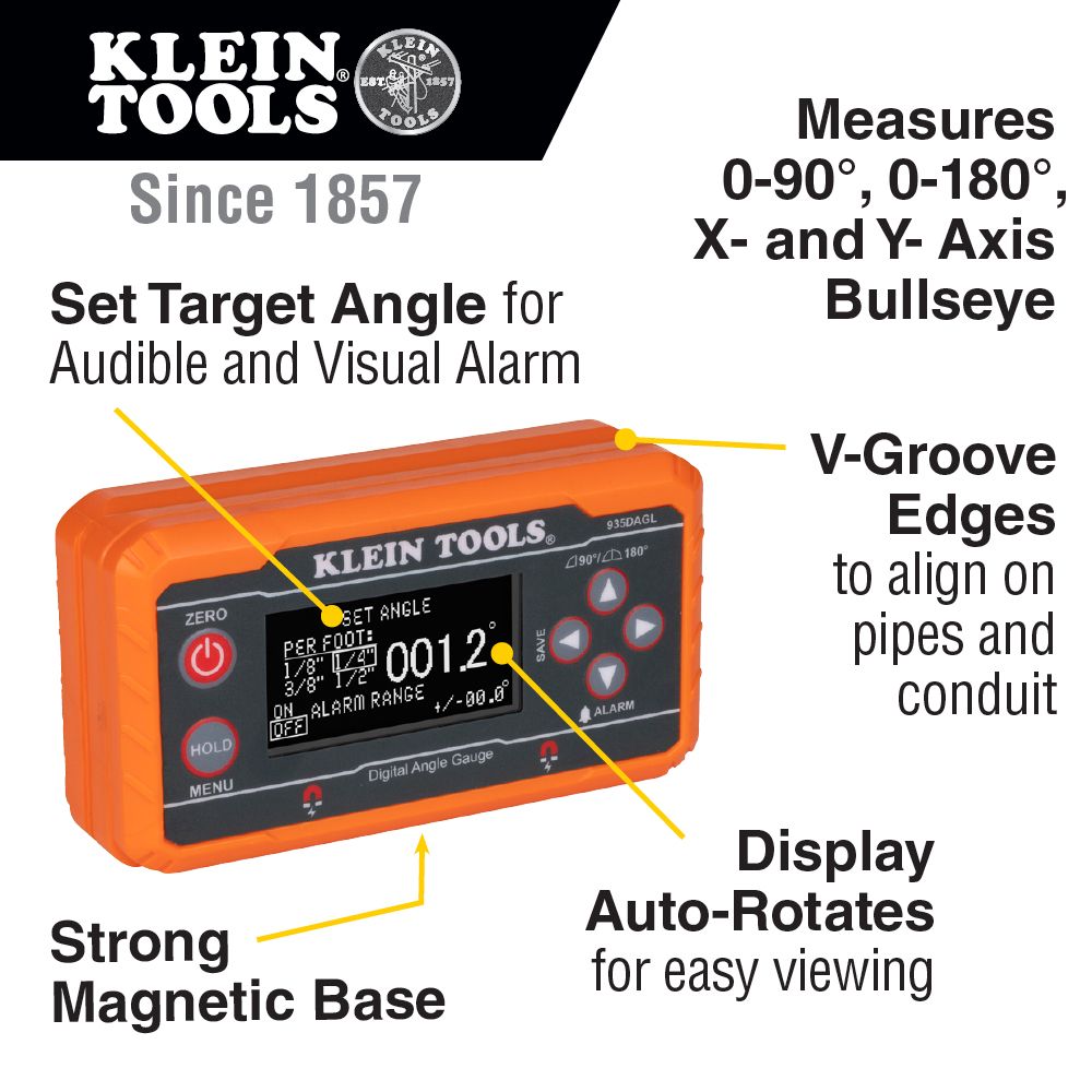 Klein Tools 935DAGL Digital Level with Programmable Angles from GME Supply