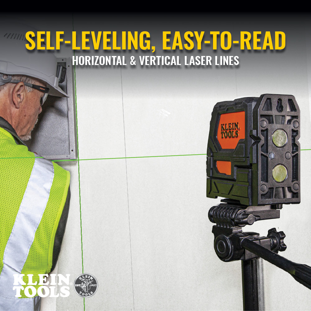 Klein Tools Self-Leveling Green Cross-Line Laser Level from GME Supply