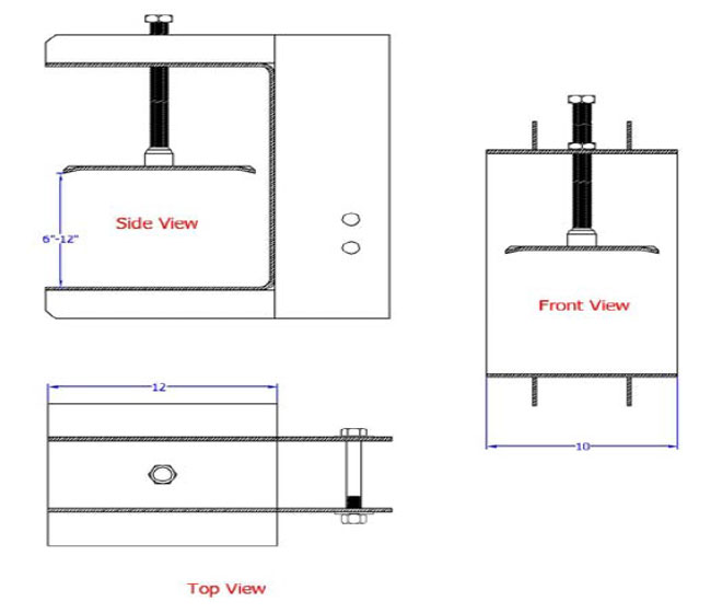 Slab Grabber Bracket ( 6 to 12 Inch Slab) from GME Supply