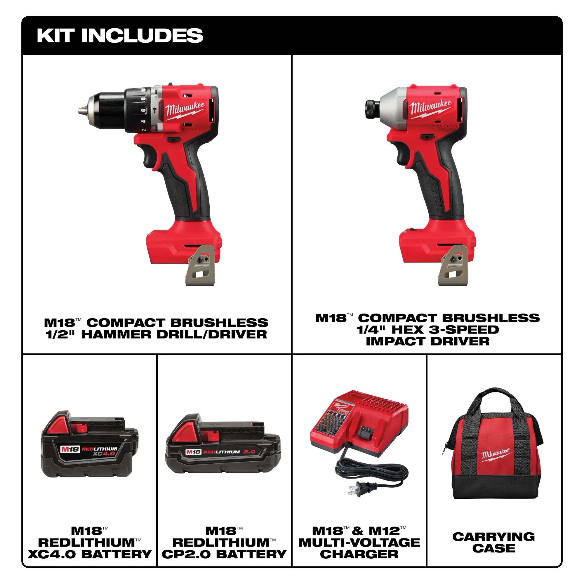 M18™ Compact Brushless 2-Tool Combo Kit from GME Supply