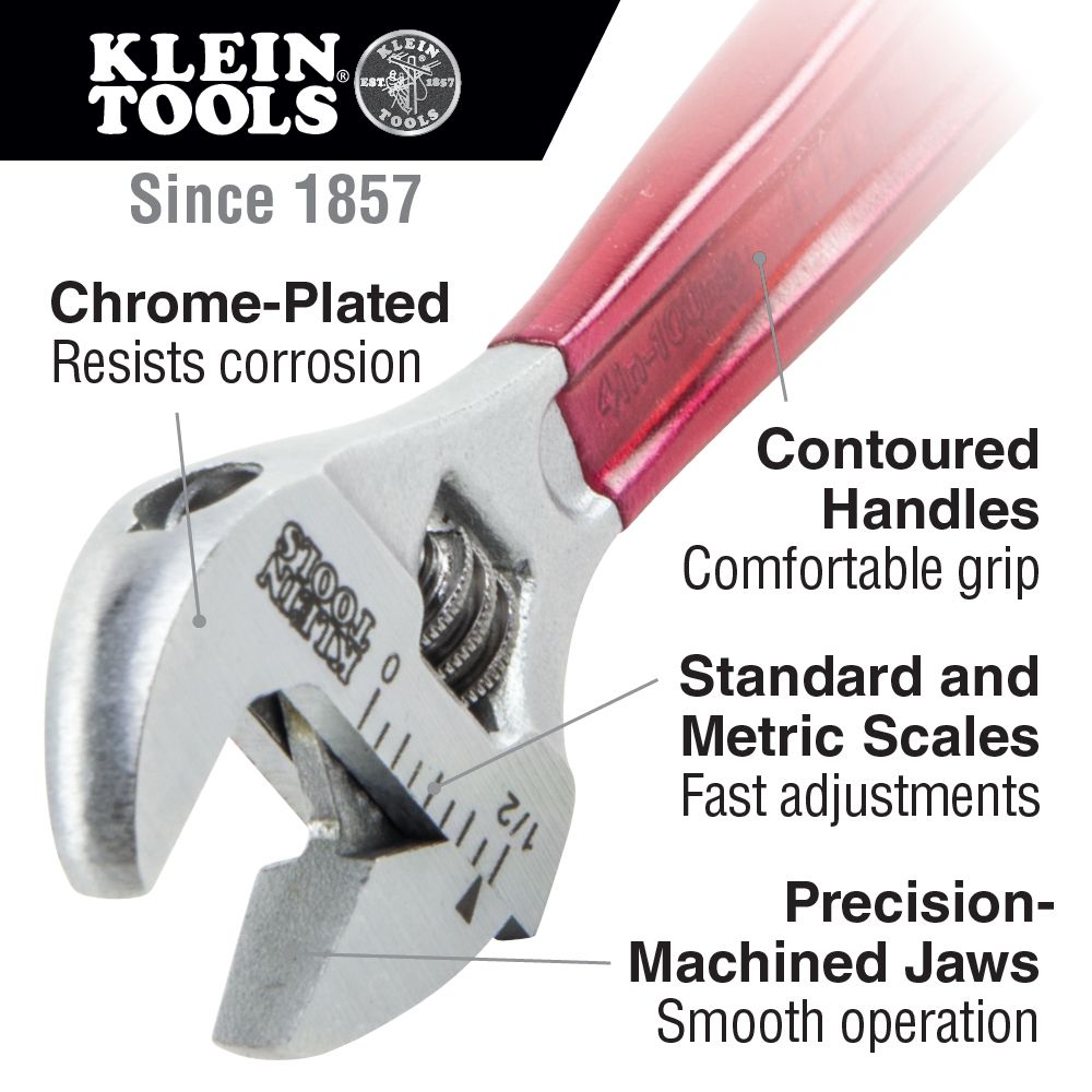 Klein Tools Adjustable 12 Inch Extra Capacity Wrench from GME Supply