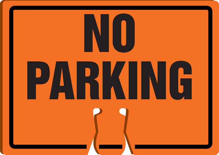 Accuform FBC756 No Parking Cone Sign from GME Supply