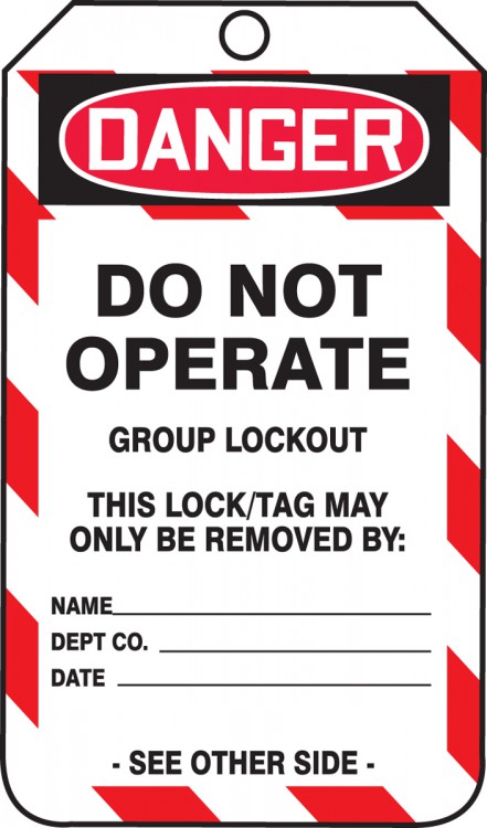 Accuform Group Lockout Job Tags from GME Supply