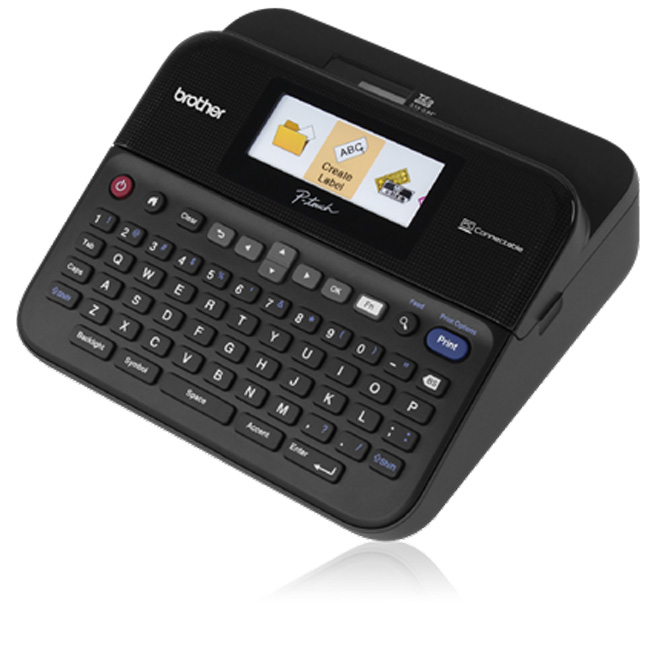 Brother PC-Connectable Label Maker with Color Display and Case from GME Supply