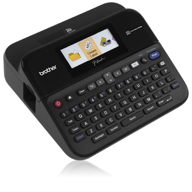 Brother PC-Connectable Label Maker with Color Display and Case from GME Supply