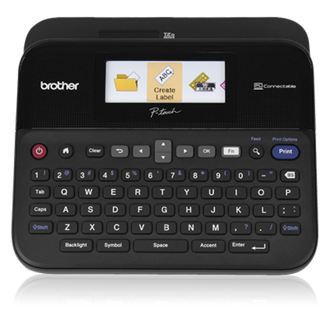 Brother PC-Connectable Label Maker with Color Display and Case from GME Supply