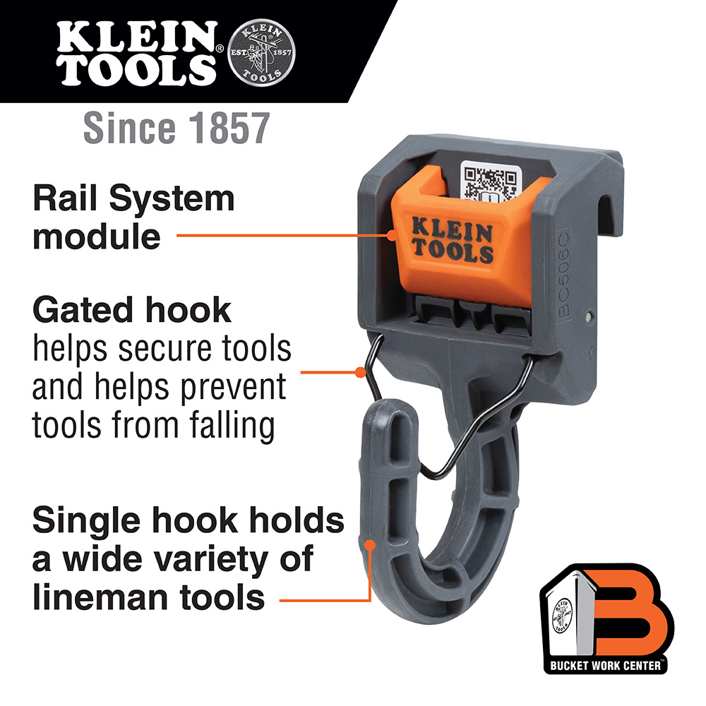 Klein Tools Hook Rail Module for Klein Bucket Work Center from GME Supply