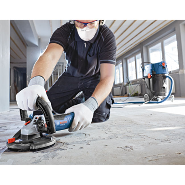 Bosch 5 Inch Concrete Surface Grinder with Dust Collection Shroud from GME Supply