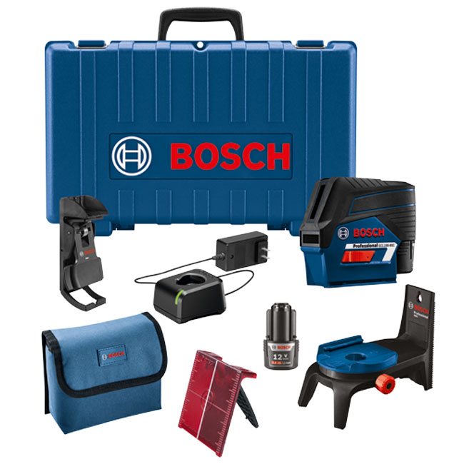 Bosch 12V Max Connected Cross-Line Laser with Plumb Points from GME Supply