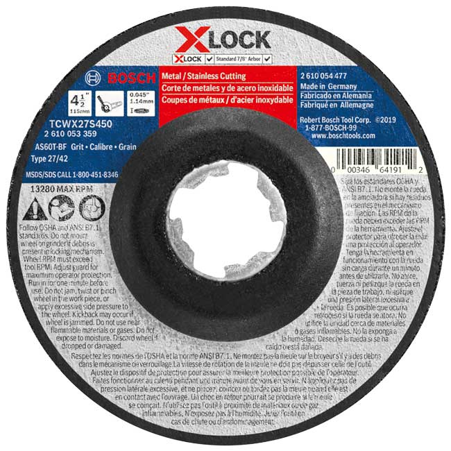 Bosch X-LOCK Small Angle Grinder Wheel from GME Supply