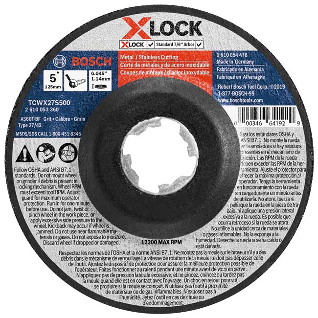 Bosch X-LOCK Small Angle Grinder Wheel from GME Supply