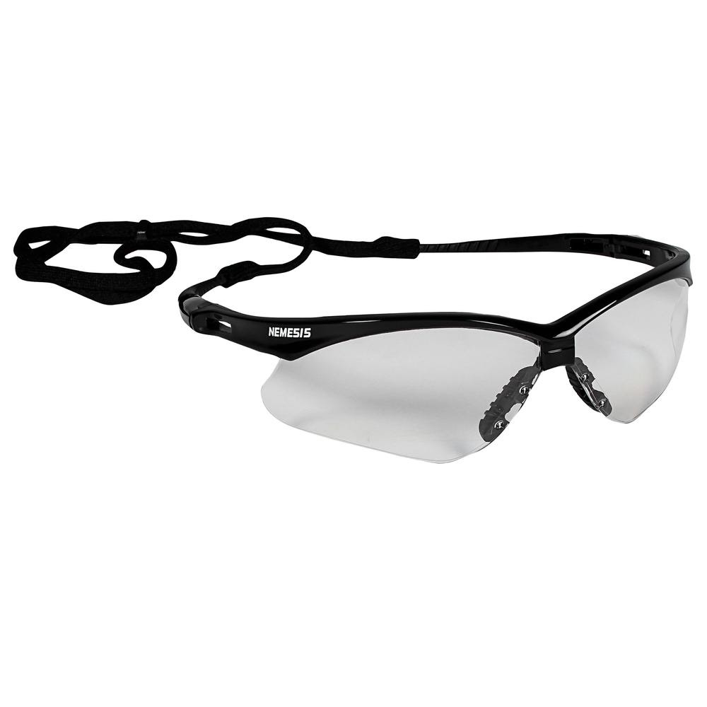 Jackson Safety V30 Nemesis Safety Glasses Black Frame with Clear Lens from GME Supply