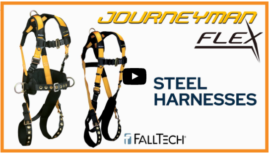 FallTech Journeyman Flex Steel 4D Construction Climbing Full Body Harness