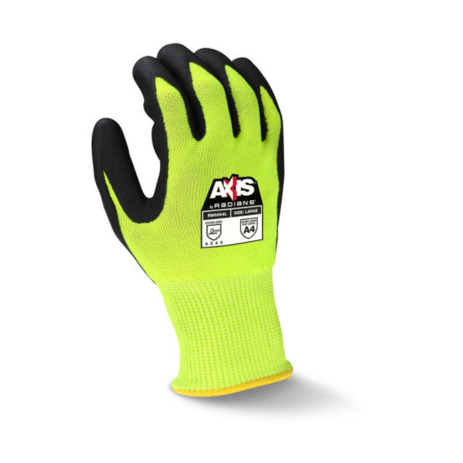 Radians AXIS Cut Level A4 High Visibility Work Gloves (12 Pair) from GME Supply