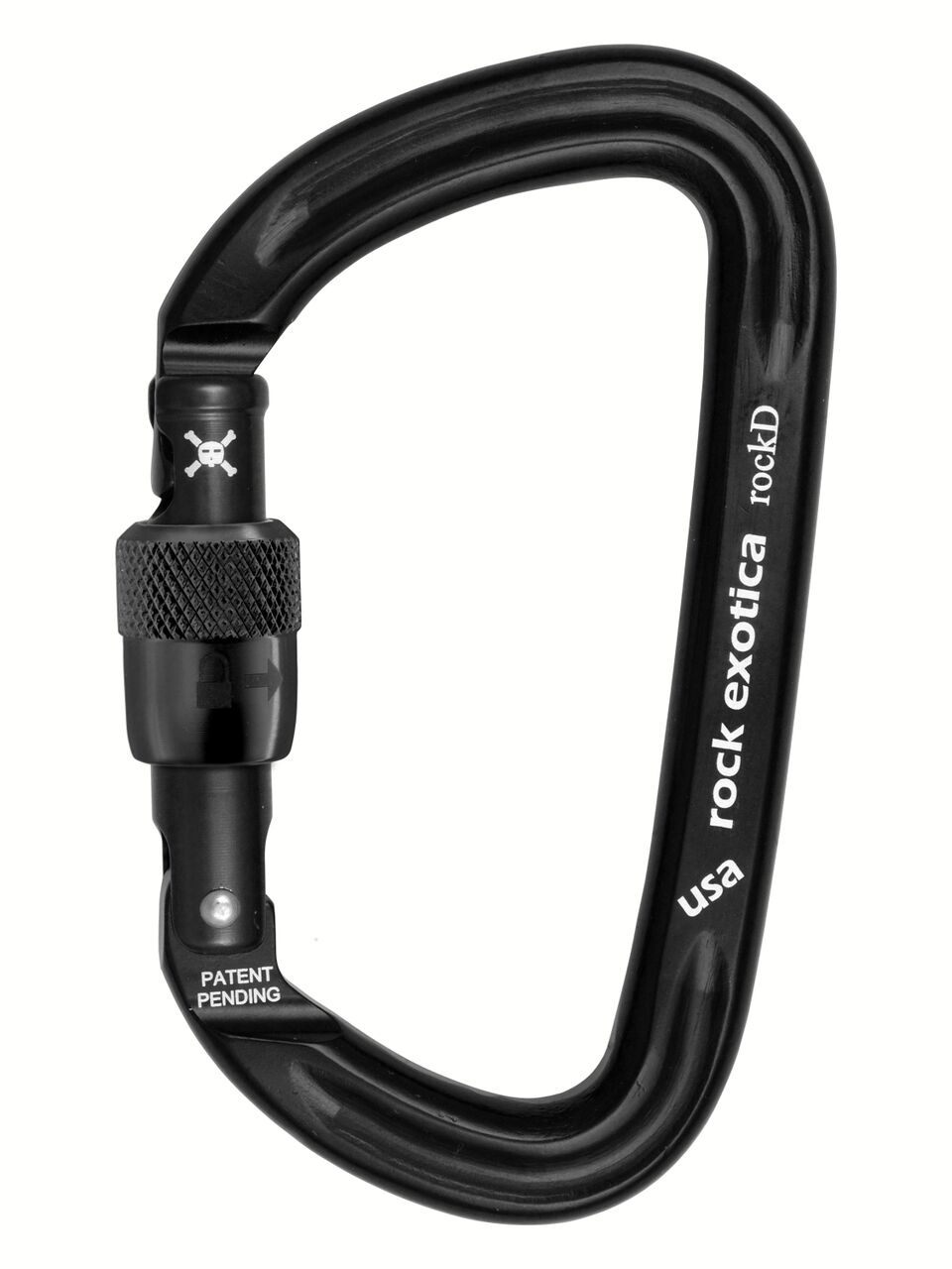 Rock Exotica RockD Screw Lock Aluminum Carabiner - Black from GME Supply