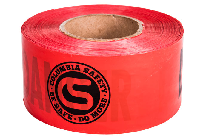 Columbia Safety "Danger" Barricade Tape - 3 Inch x 1000 Feet from GME Supply