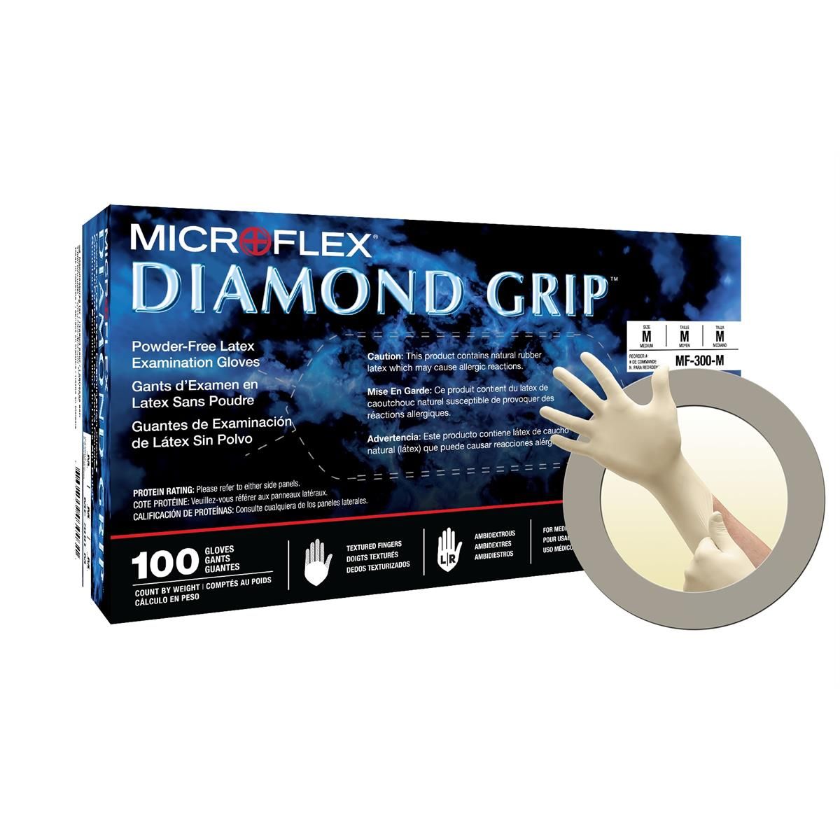 Microflex Diamond Grip Latex Gloves from GME Supply