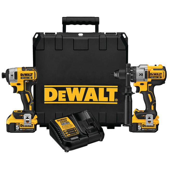 DeWALT 20V Max XR Cordless Brushless Hammerdrill & Impact Driver Combo Kit from GME Supply