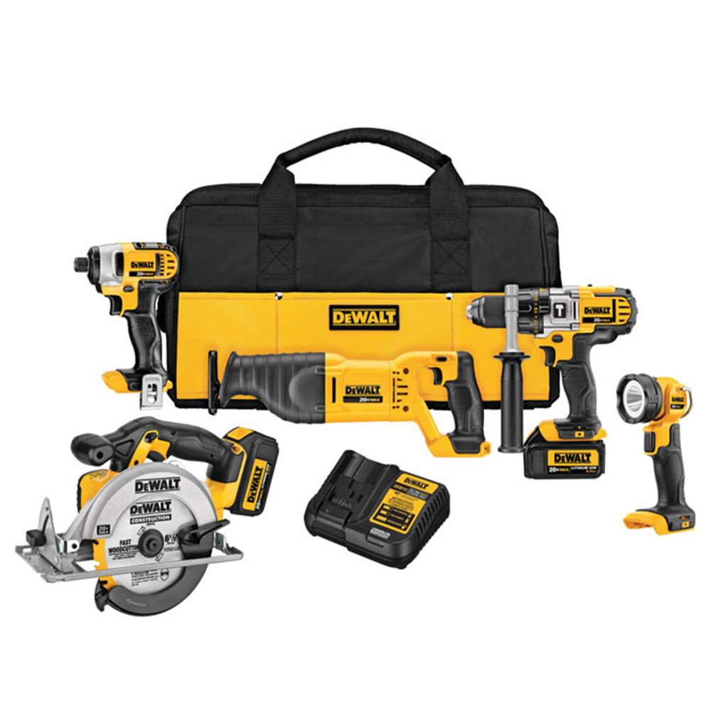 DeWALT 20V MAX Lithium-Ion 5-Tool Combo Kit (3.0 AH) from GME Supply