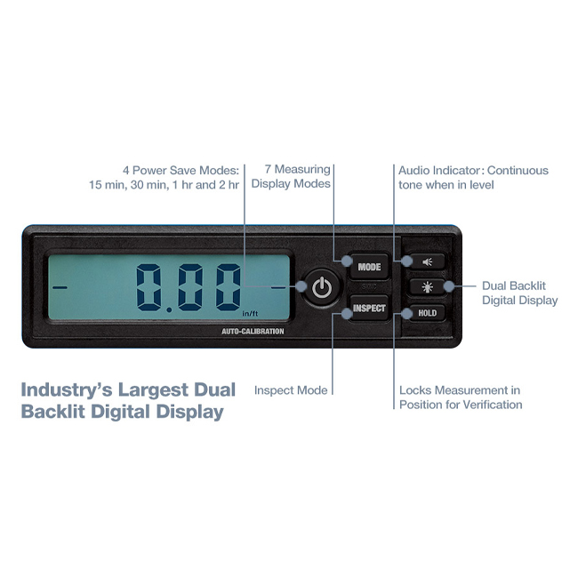 Empire Level 24 Inch Auto-Calibrated Digital Box Level with Case from GME Supply