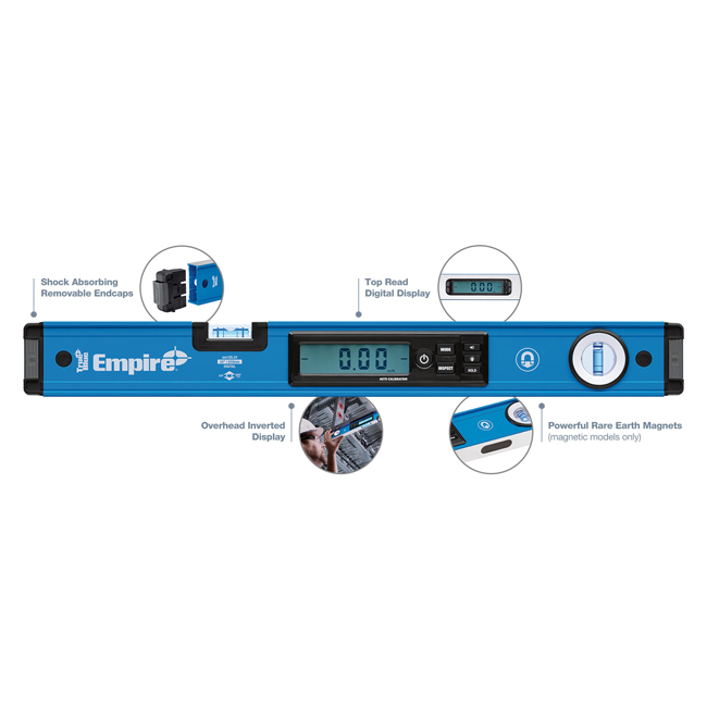 Empire Level 24 Inch Auto-Calibrated Digital Box Level with Case from GME Supply