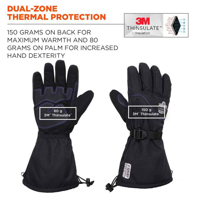 Ergodyne ProFlex 825WP Thermal Waterproof Winter Work Gloves from GME Supply