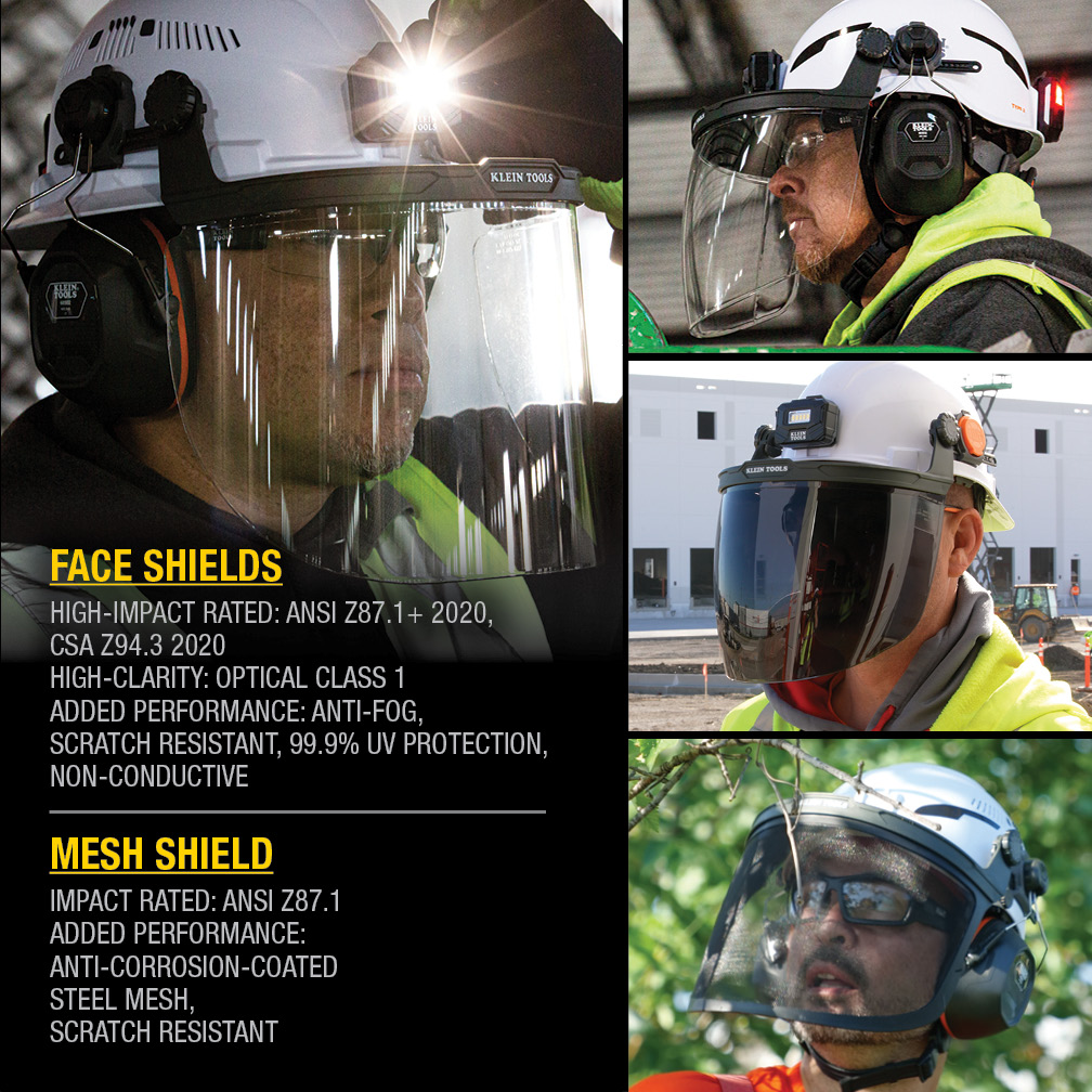 Klein Tools Face Shield for Full Brim Hard Hat from GME Supply
