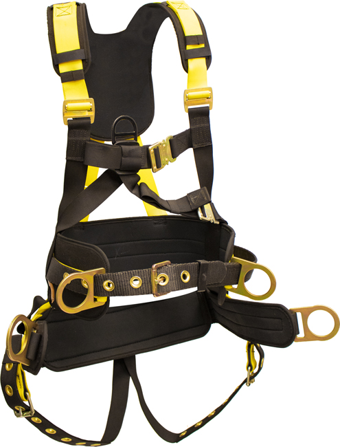 French Creek Full Body Fixed Suspension Harness with Hip D-Ring and Tongue Buckle Legs from GME Supply