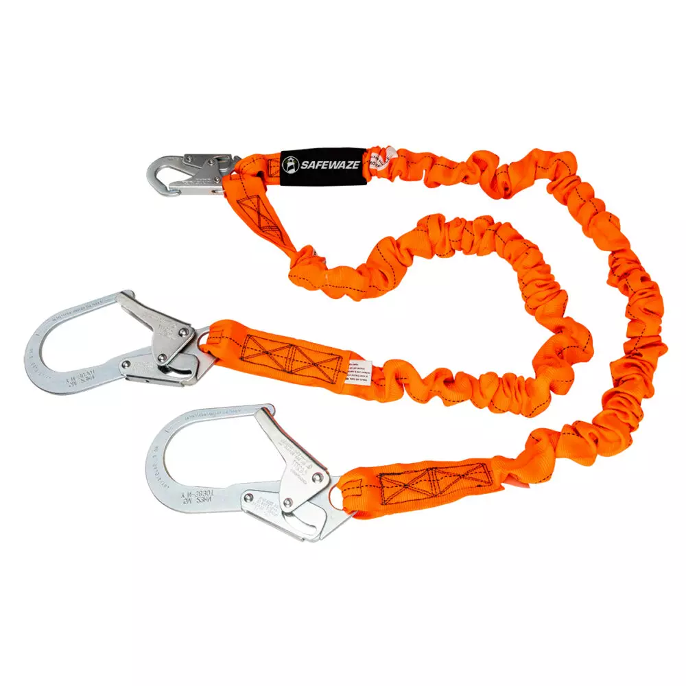 Safewaze V-Line 6' Stretch Internal Energy Absorbing Lanyard  from GME Supply