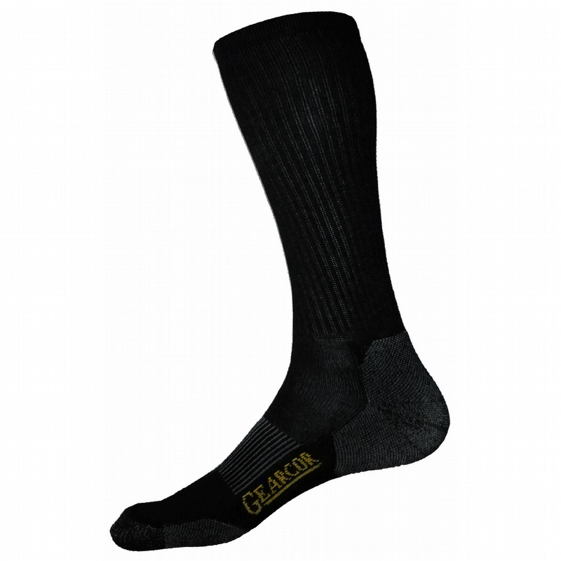 Gearcor Lightweight Coolmax Black Crew Sock from GME Supply