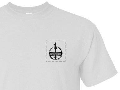 Custom Company Logo White Long Sleeve T-Shirt from GME Supply