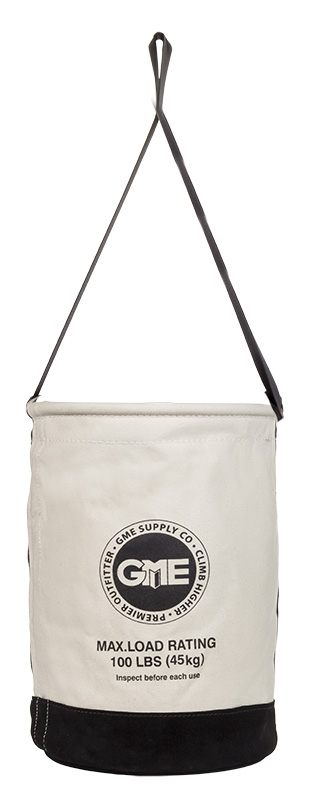 GME Supply 100 lb Leather Bottom Canvas Bucket from GME Supply