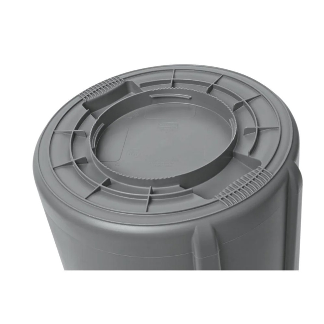 Rubbermaid Brute 44 Gallon Grey Round Vented Trash Can from GME Supply