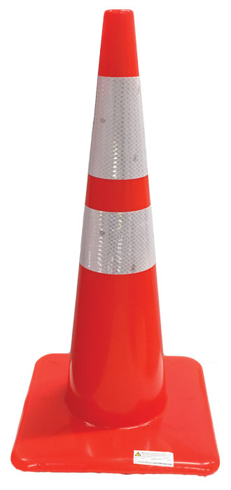 Reflective Traffic Cone 28 inch 7 Pound with Reflective Collars from GME Supply