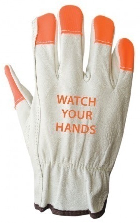 Ironwear 'Watch Your Hands' Buffalo Grain Leather Driver Gloves from GME Supply