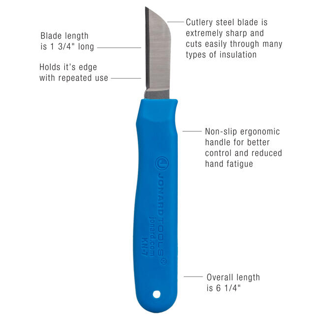 Jonard Ergonomic Cable Splicing Knife from GME Supply