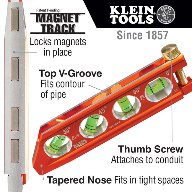 Klein Tools ACCU-BEND 4 Vial Level from GME Supply