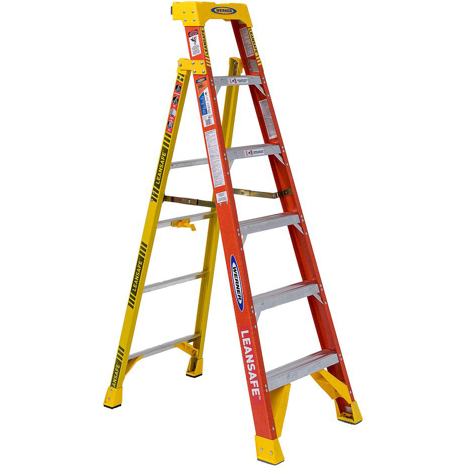 Werner Type 1A Fiberglass Leaning Ladder from GME Supply