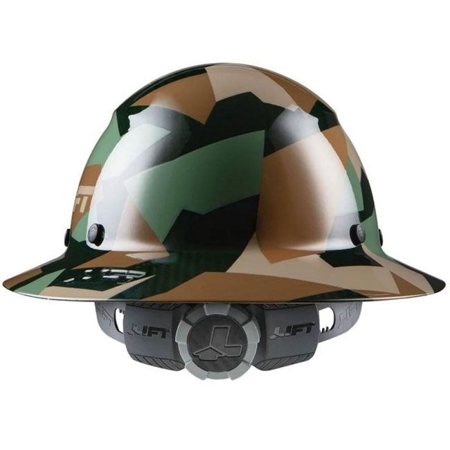 Lift Safety DAX Carbon Fiber Jungle Camo Full Brim Hard Hat from GME Supply