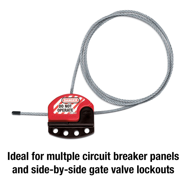 Master Lock 15 Foot (4.6m) Adjustable Cable Lockout Cable from GME Supply