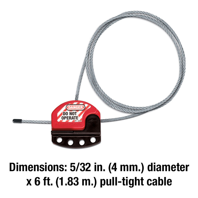 Master Lock 6 Foot (1.8m) Adjustable Cable Lockout Cable from GME Supply