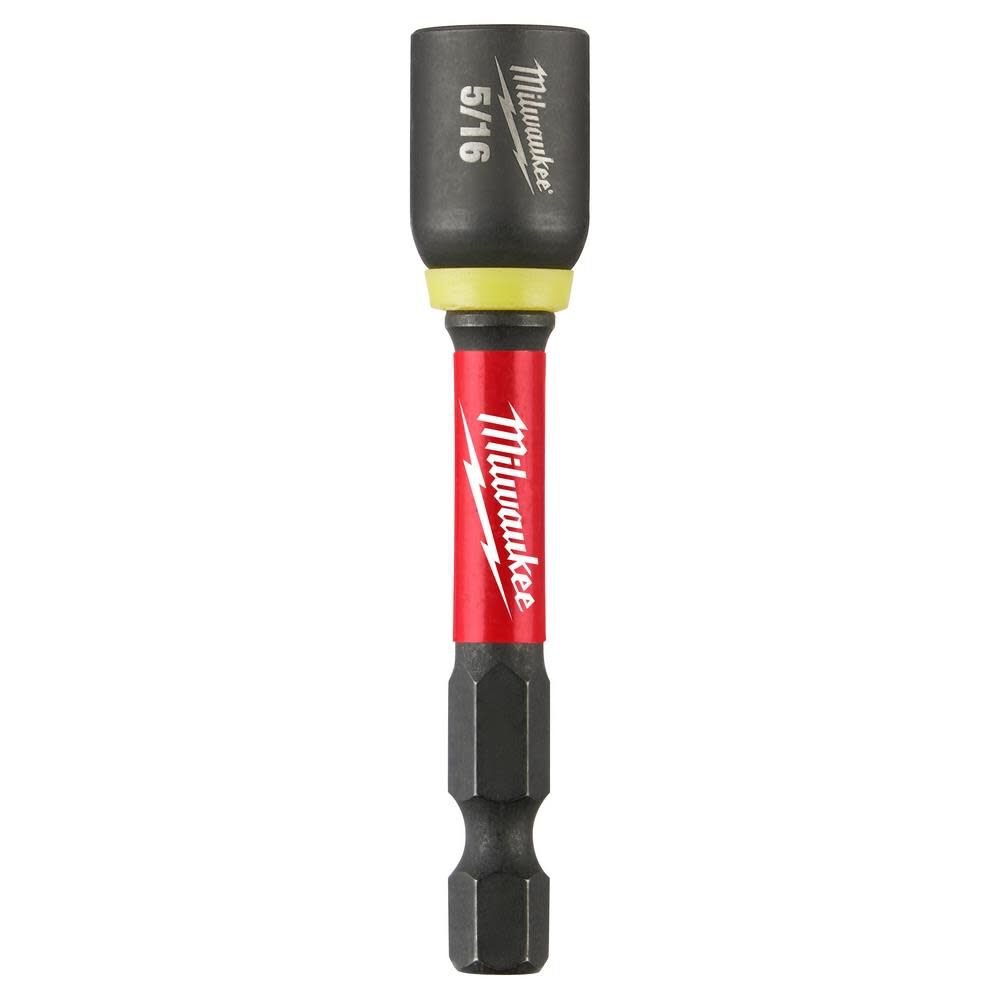 Milwaukee SHOCKWAVE 5/16 Inch x 2-9/16 Inch Magnetic Nut Driver - 1/4" - 5/16" from GME Supply