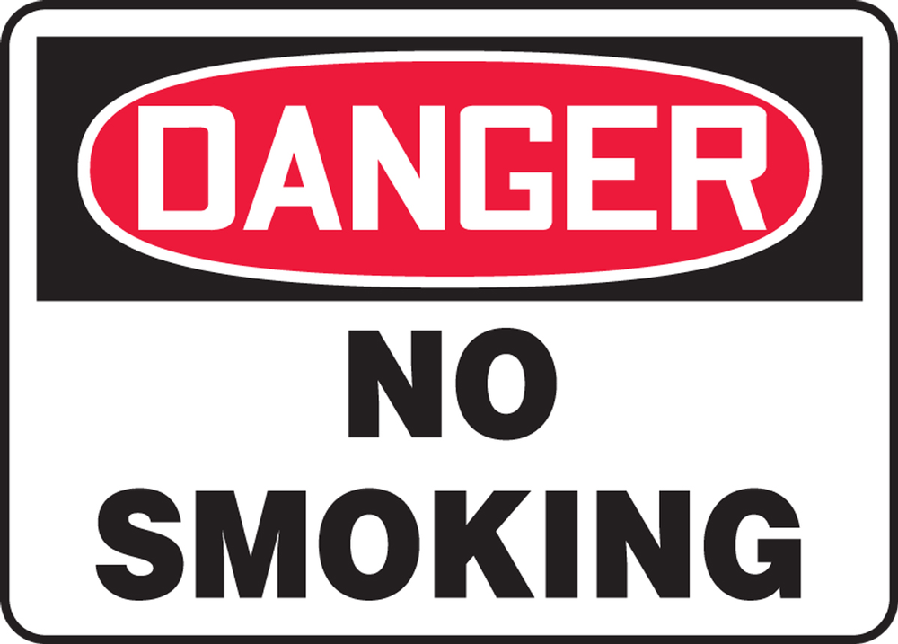 Accuform OSHA 'Danger No Smoking' Safety Sign from GME Supply