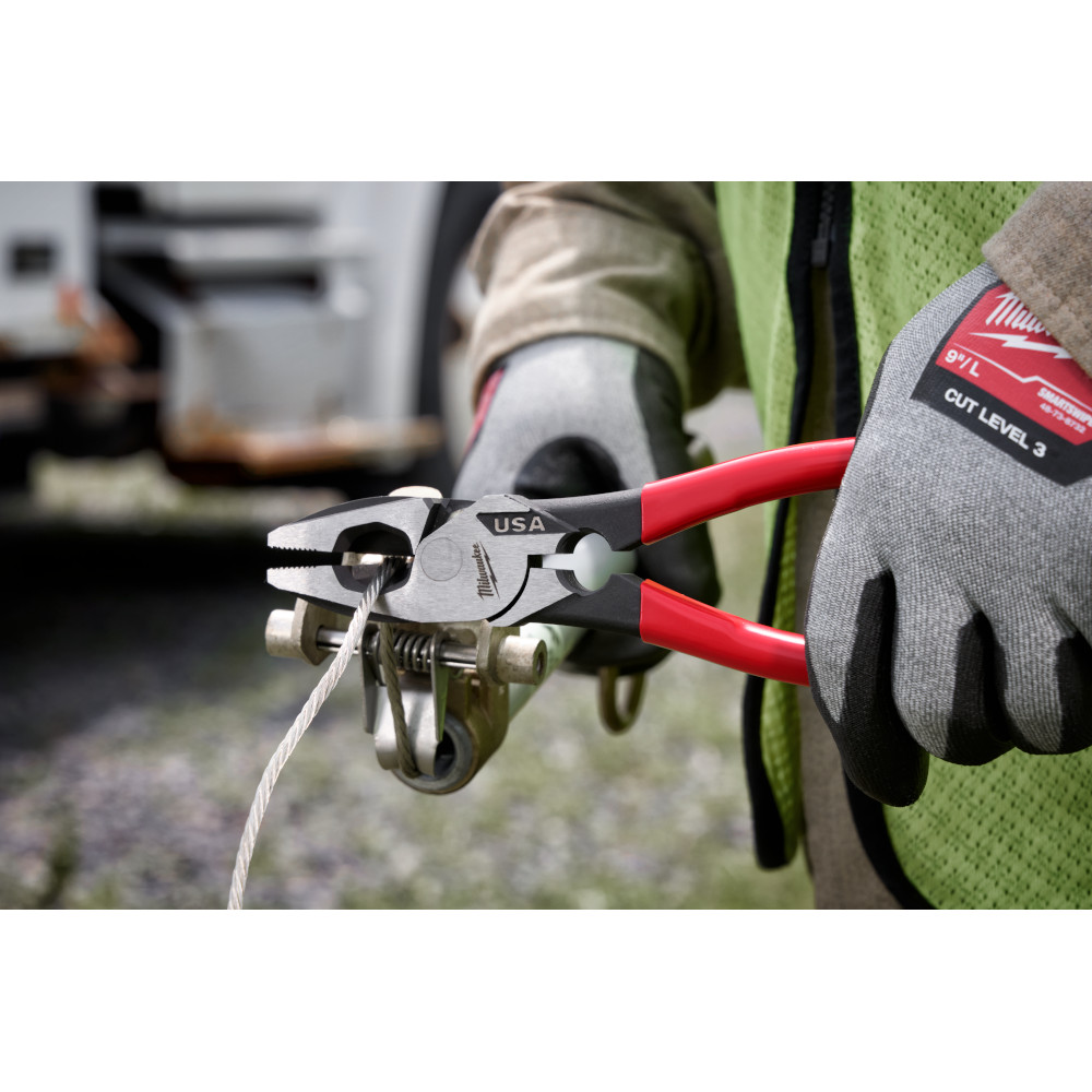 Milwaukee 9-Inch Lineman's Pliers with Thread Cleaner from GME Supply