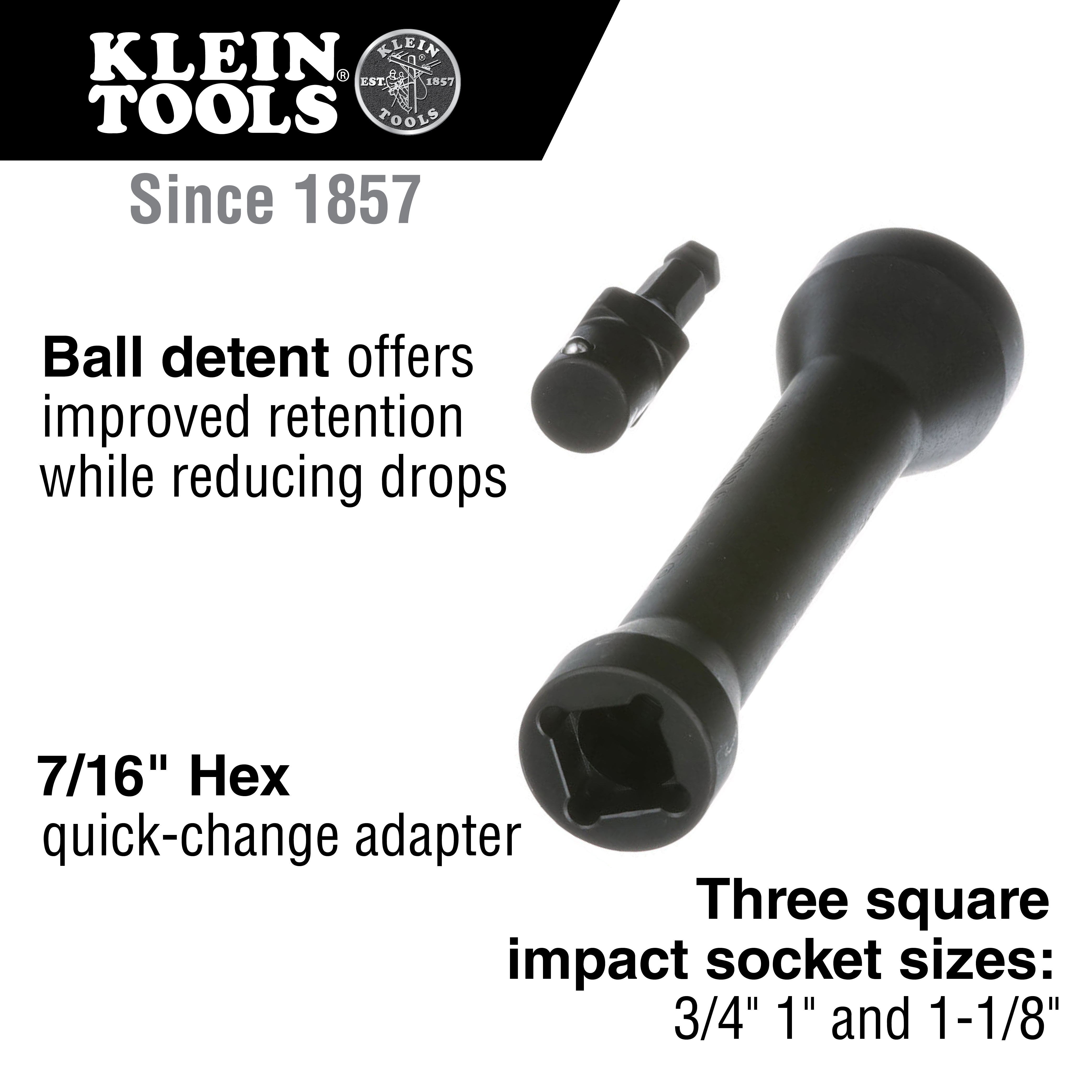 Klein Tools Slotted 5-in-1 Impact Socket Set 660KIT1 from GME Supply