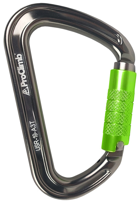 ProClimb Triple Lock I-Beamer Lite Big D Carabiner from GME Supply