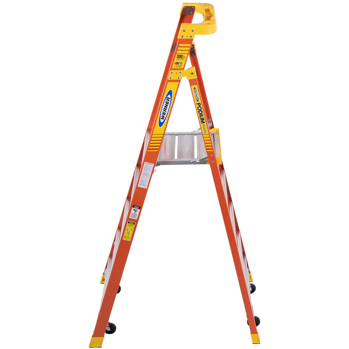 Werner 11 Foot Reach Height Fiberglass Podium Ladder 5 Foot Type IA from GME Supply