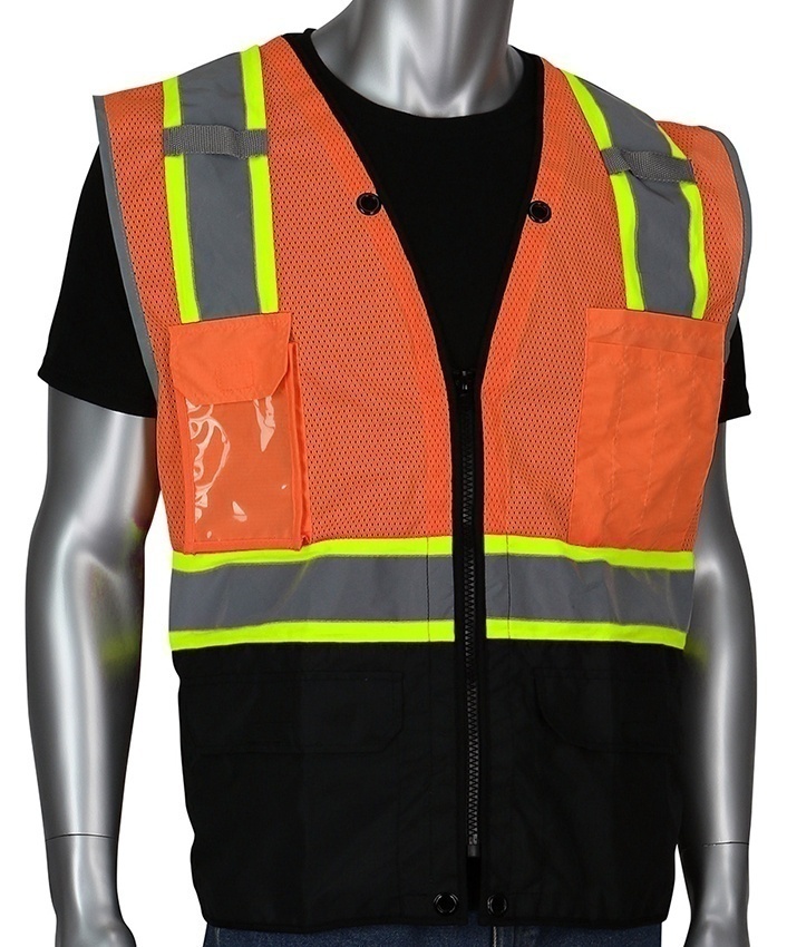 PIP ANSI Class 2 Two Tone 11 Pocket Surveyors Vest from GME Supply