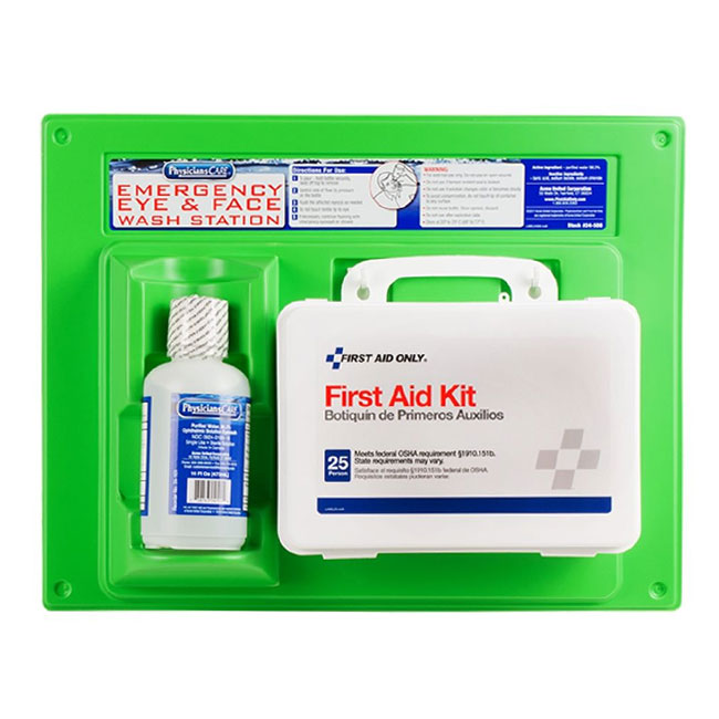 First Aid Only First Aid Kit & Eye Wash Station - Single 16 oz. from GME Supply