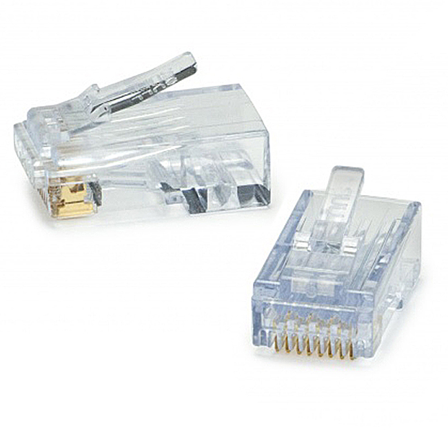 Platinum EZ-EX 44 CAT6 Connectors with External Ground (Jar of 50) from GME Supply